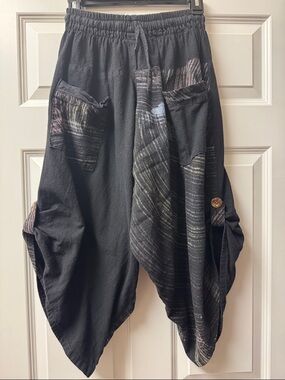 Harem Pants - Three Quarter Pants - Black